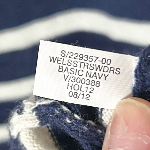 BANANA REPUBLIC Cashmere Breton Stripe Sweater Dress Old Money Parisian Size L - Picture 13 of 13